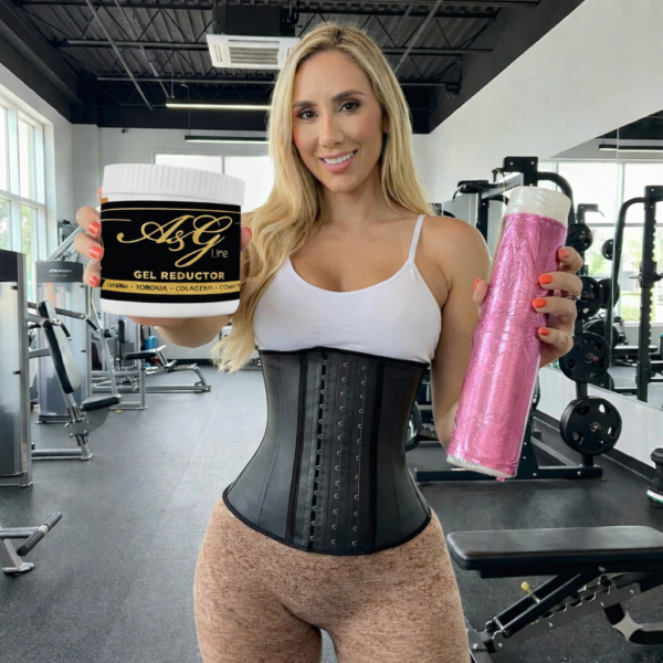Kit Reductor de Cintura - Cinturilla de Látex + Rollo Osmótico + Gel Reductor