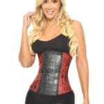 Cinturilla de Látex Forrada de Encaje Rojo Talle Largo FL2024 PRINT26