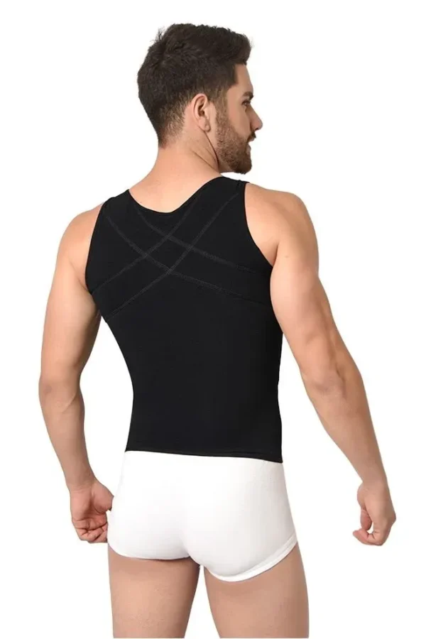 Faja Chaleco Masculino Con Cierre Y Broche Interno Alta Compresión FP1053