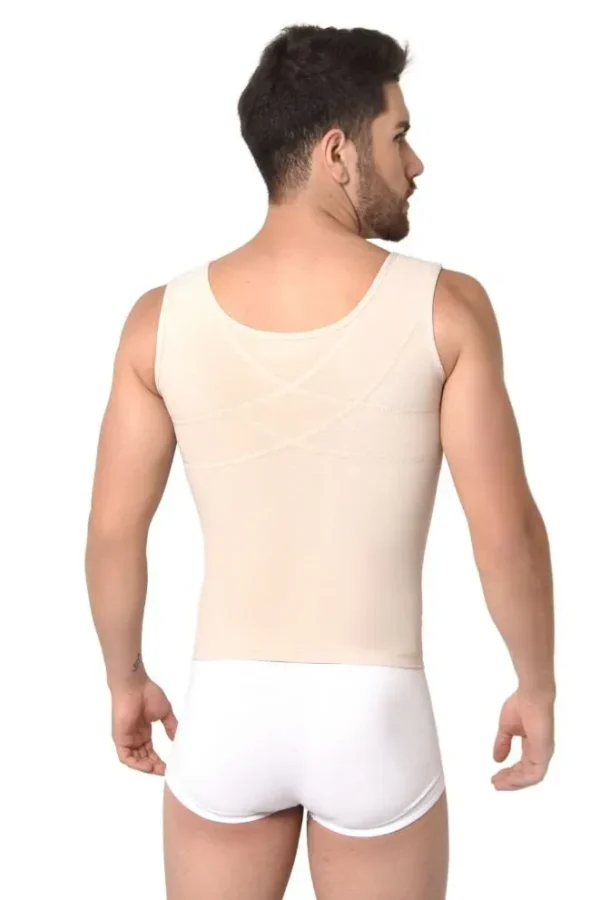 Faja Chaleco Masculino Con 3 Filas De Broches Alta Compresión FP1055