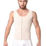 Faja Chaleco Masculino Con 3 Filas De Broches Alta Compresión FP1055