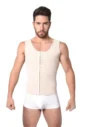 Faja Chaleco Masculino Con 3 Filas De Broches Alta Compresión FP1055