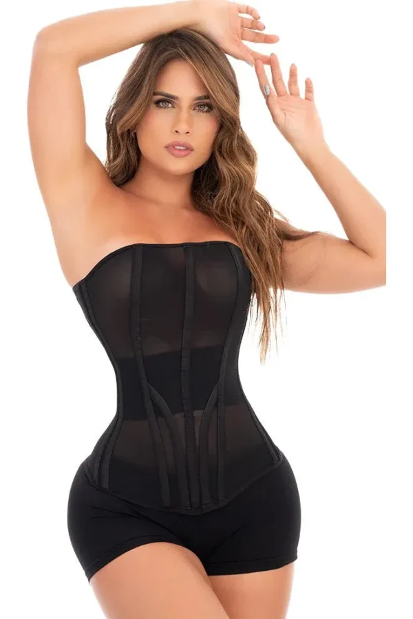 Corset Uso Exterior Ceñidor De Cintura Con Broches Y Cierre Seducción CS0319