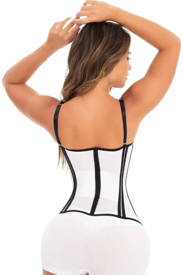 Corset Exterior Con Copa Y Cintas Realce Con 15 Varillas CS0340