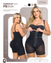 Faja Corta Strapless Realce Prehormado Con Forro De 4 Broches – Power Up Maxi FS3104