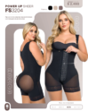 Faja Corta Torso Estándar Realce Prehormado Transparente – Power Up Sheer FS3204